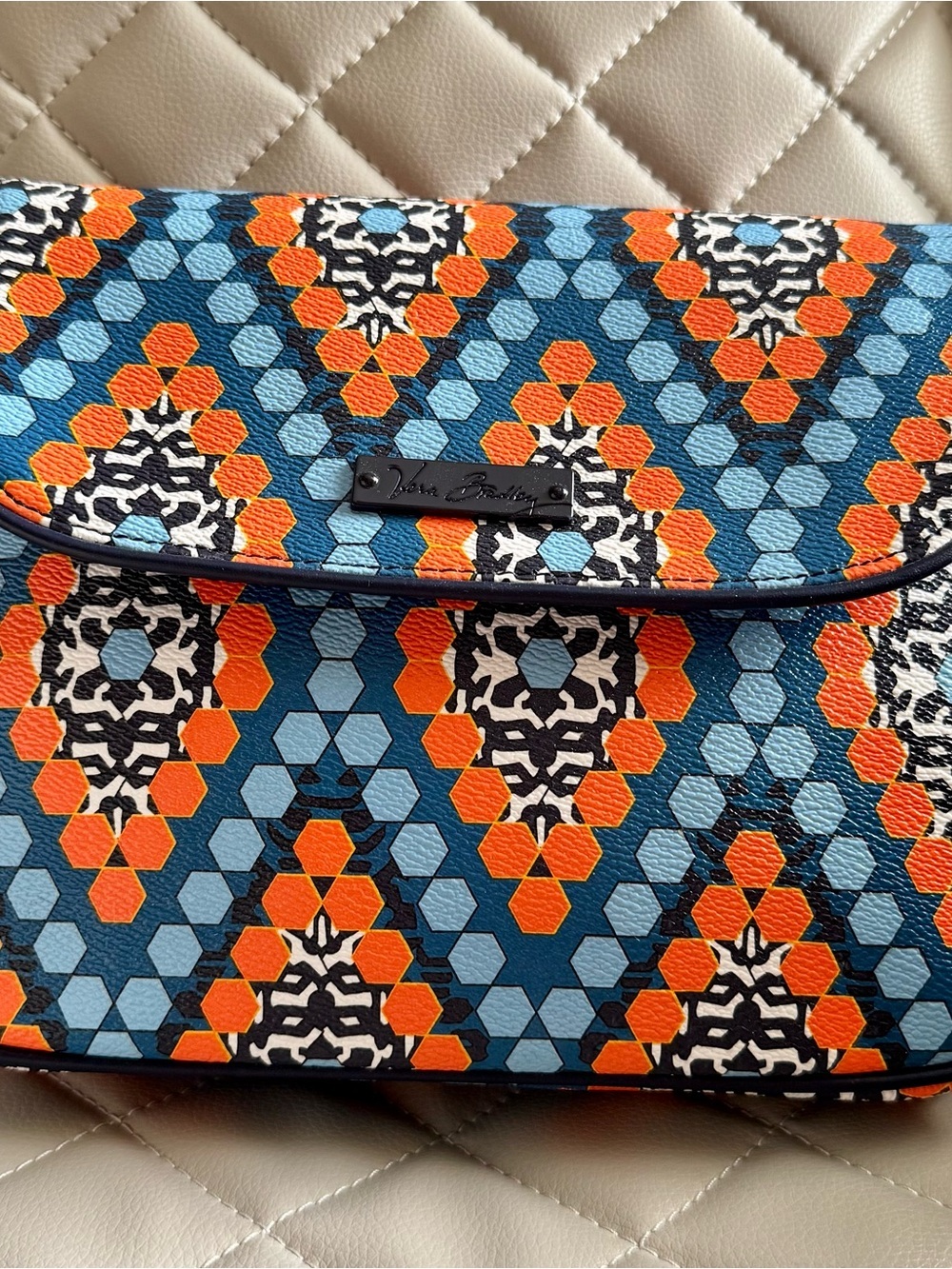 Blue & Orange Patterned Vera Bradley Crossbody